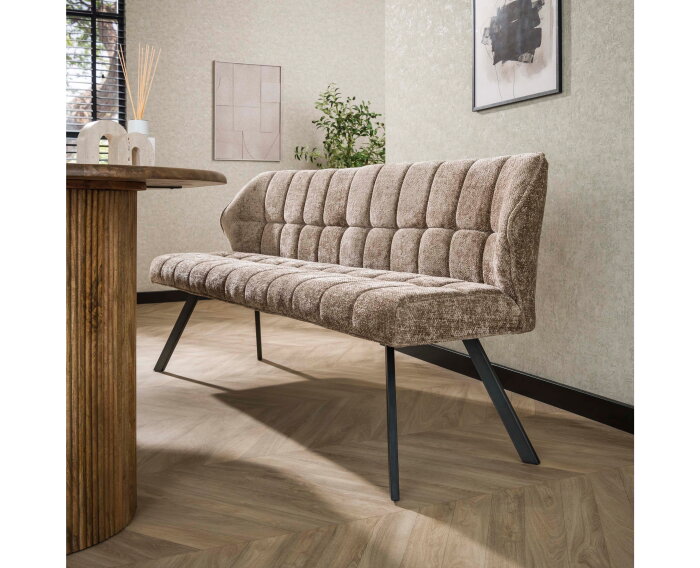 Eetkamerbank Raster - Hoven champagne - 180x58x81 cm