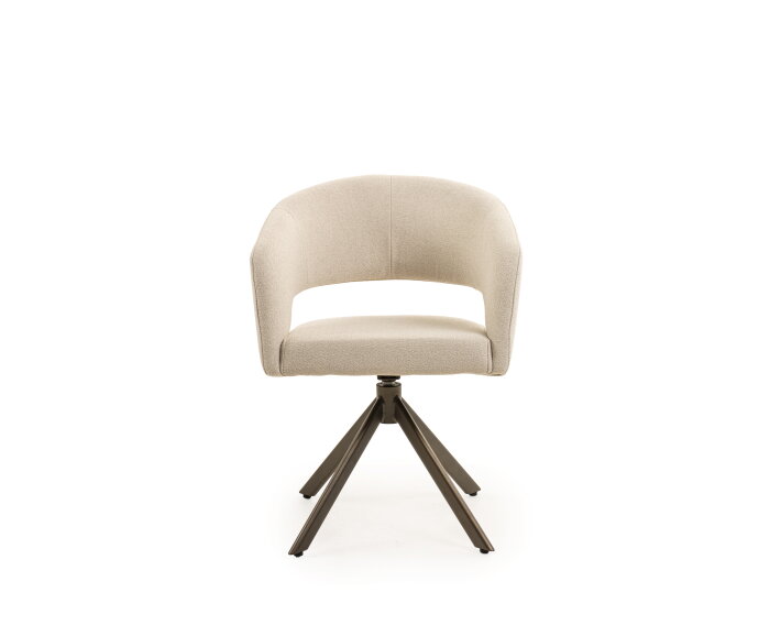 Eetkamerstoel Tokyo draaibaar Venus anodic bruin - Glory linen 110
