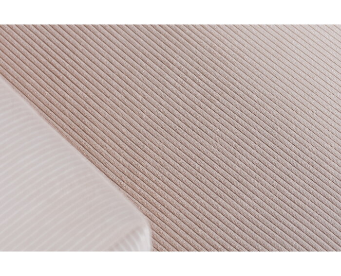 Hoekbank Caspian rechts By-Olaf – Stof Fjord Beige ribstof – Metalen Poten – 3-zits Hoekbank - 264x186 cm