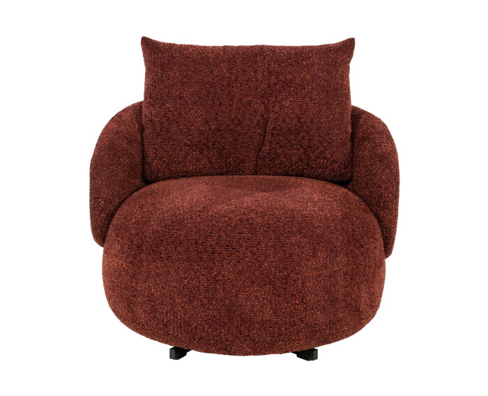 SEVN Lieke fauteuil draaibaar - Rond en compact - Rhapsody 10 Burnt Brick - 93x90x79 cm