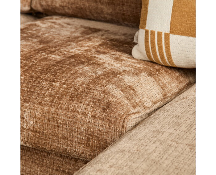 MySofa Teddy Hoekbank Cinnamon 2,5 zits+Divan Rechts