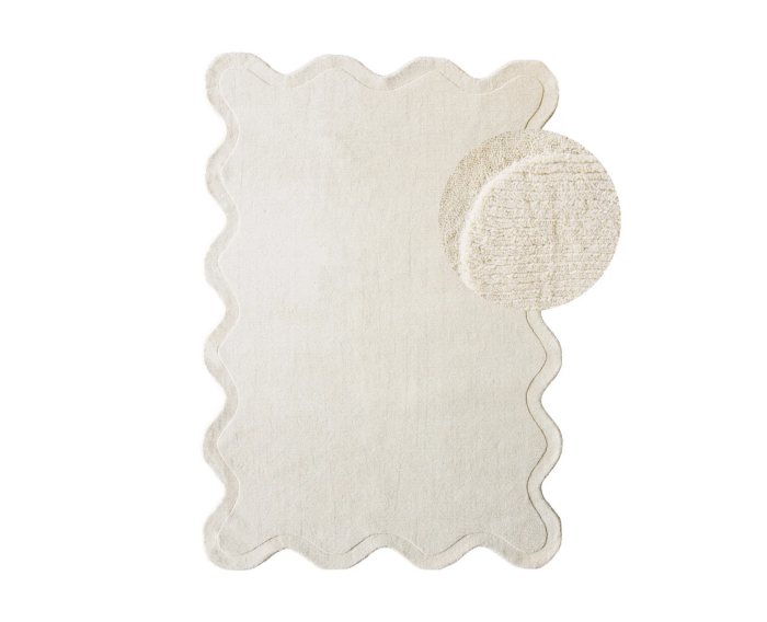 by fonQ Scallop Vloerkleed - Cr&egrave;me - Organisch - 160 x 230 cm