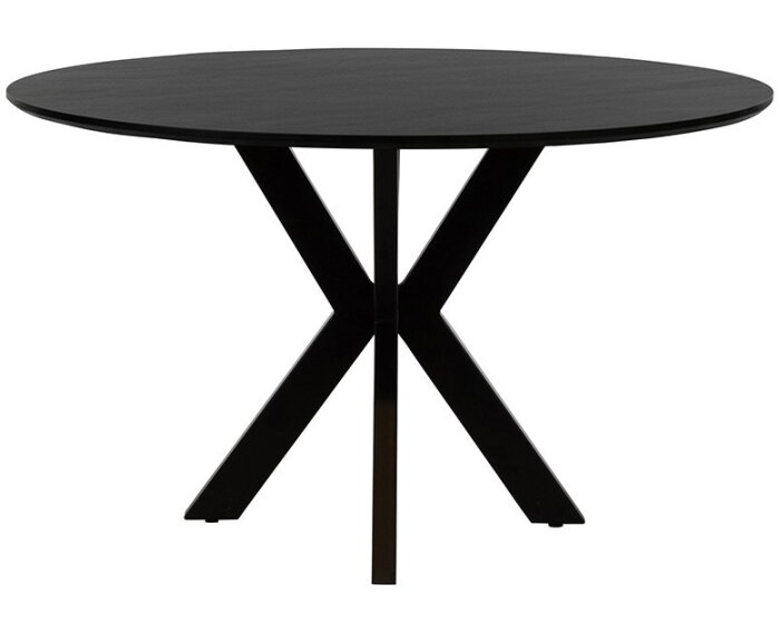 Eettafel Tokio rond Acacia smooth Ø120 cm - Zwart