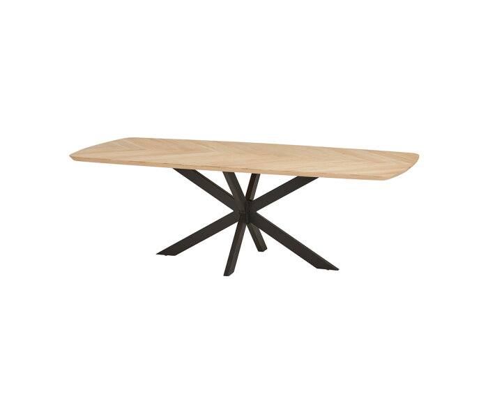 Eettafel Geneve 200 cm verjongde rand - Eikenhout